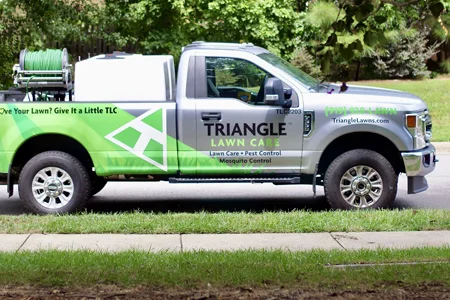 Triangle Lawn Care truck