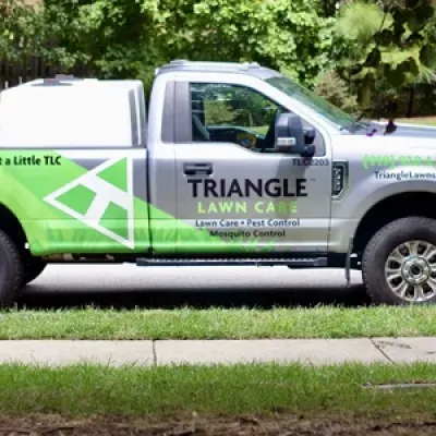 Triangle Lawn Care truck